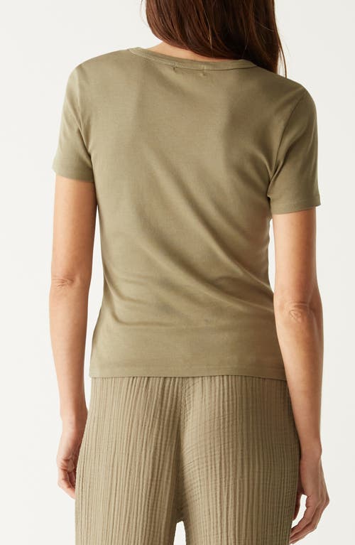 Shop Michael Stars Mady Crew Neck T-shirt In Olive