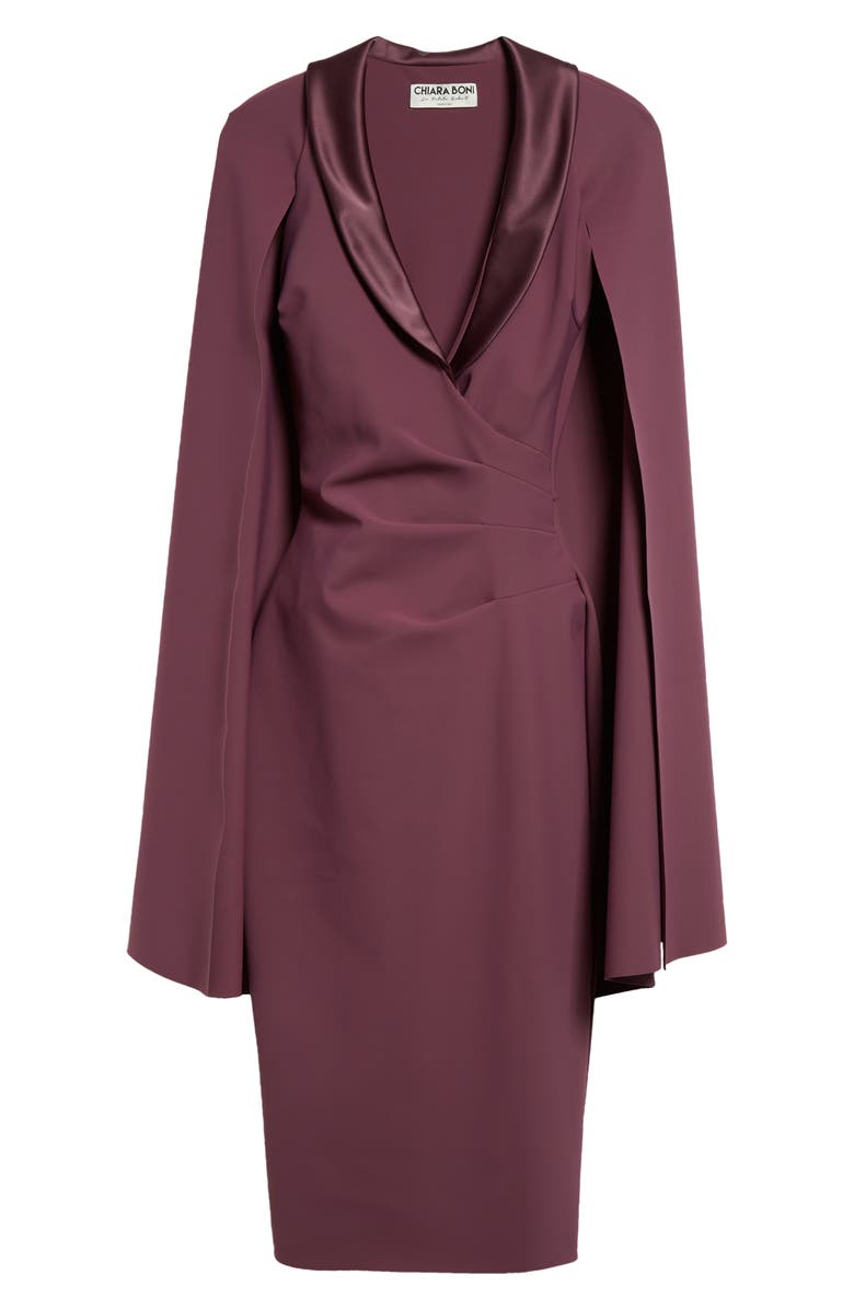 Chiara Boni La Petite Robe Shiarif Pleated Cape Sleeve Dress | Nordstrom