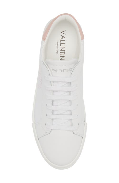 Shop Valentino By Mario Valentino Petra Sneaker In White/pink