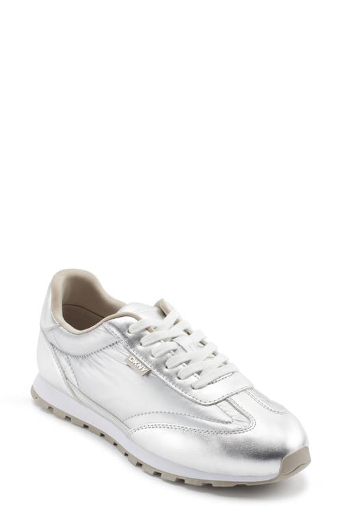 DKNY Metallic Sneaker in Silver at Nordstrom, Size 9