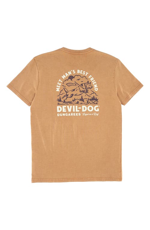 Shop Devil-dog Dungarees Man's Best Friend Graphic T-shirt In Clay