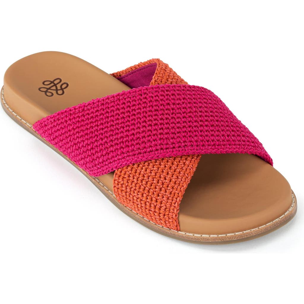 The Sak Penelope Sandal In Pinkberry Cayenne Block