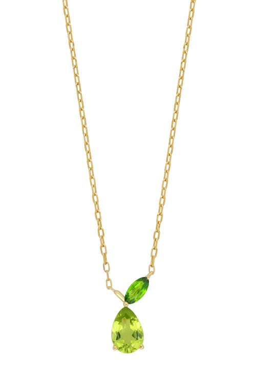 Bony Levy Peridot & Diopside 14K Gold Pendant Necklace in 14K Yellow Gold at Nordstrom, Size 18