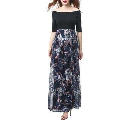 Kimi And Kai Mabel Off The Shoulder Maternity Dress