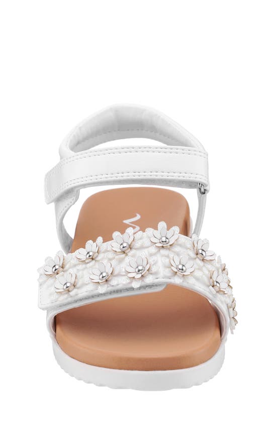 Shop Nina Kids' Neriah Sandal In White / White Glitter