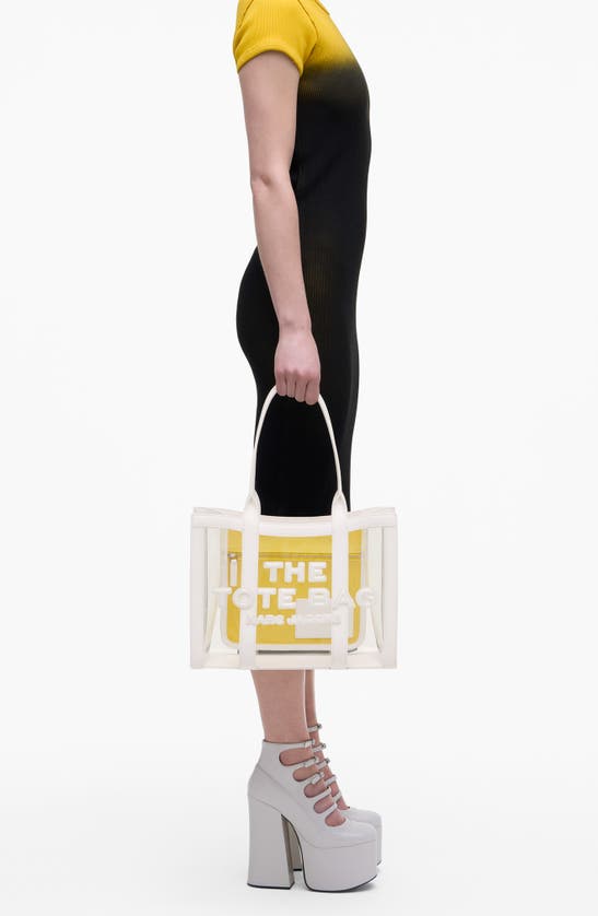 Shop Marc Jacobs The Medium Transparent Tote In White
