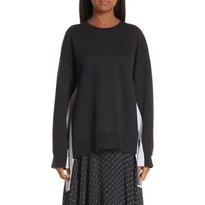 Stella Mccartney Logo Stripe Sweater, US / 42 IT - Blue