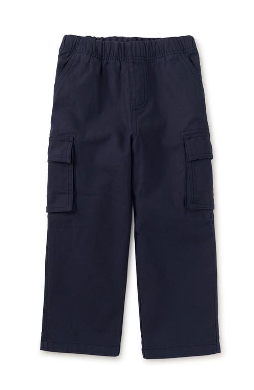 Tea Collection Relaxed Twill Cargo Pants in Indigo 