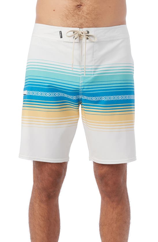 O'neill Hyperfreak Heat Stripe Board Shorts In Cream