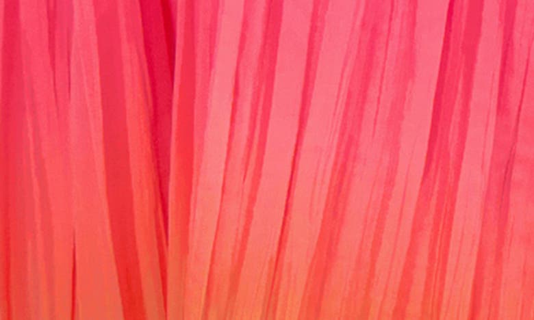 Shop Vince Camuto Gradient Taffeta Halter Midi Dress In Hot Pink
