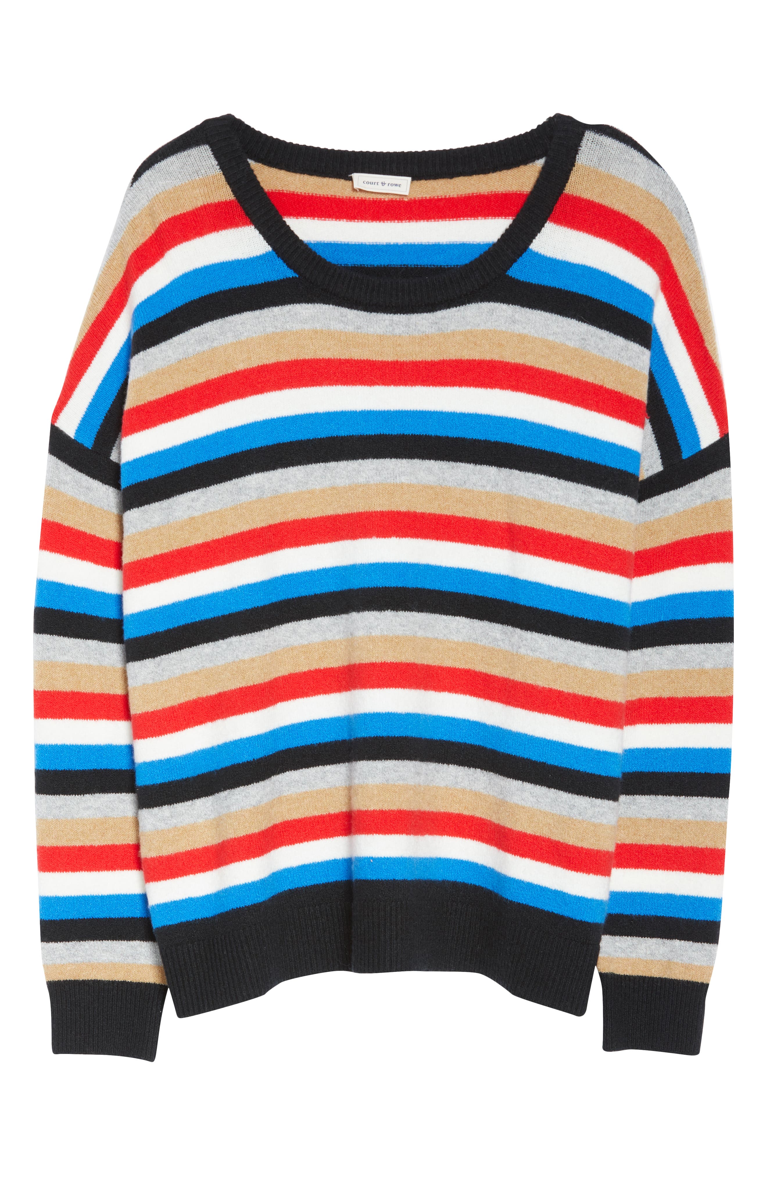 COURT AND ROWE | Multistripe Crewneck Sweater | Nordstrom Rack