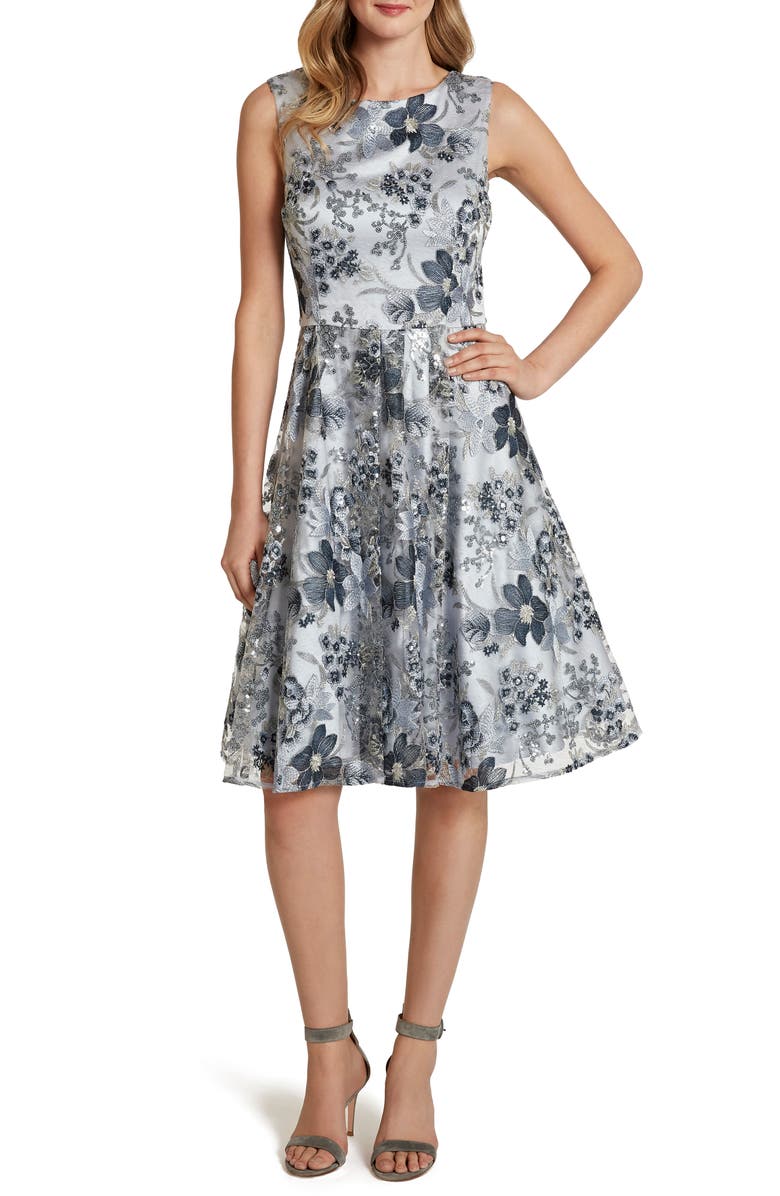 Tahari Embroidered Fit & Flare Cocktail Dress | Nordstrom