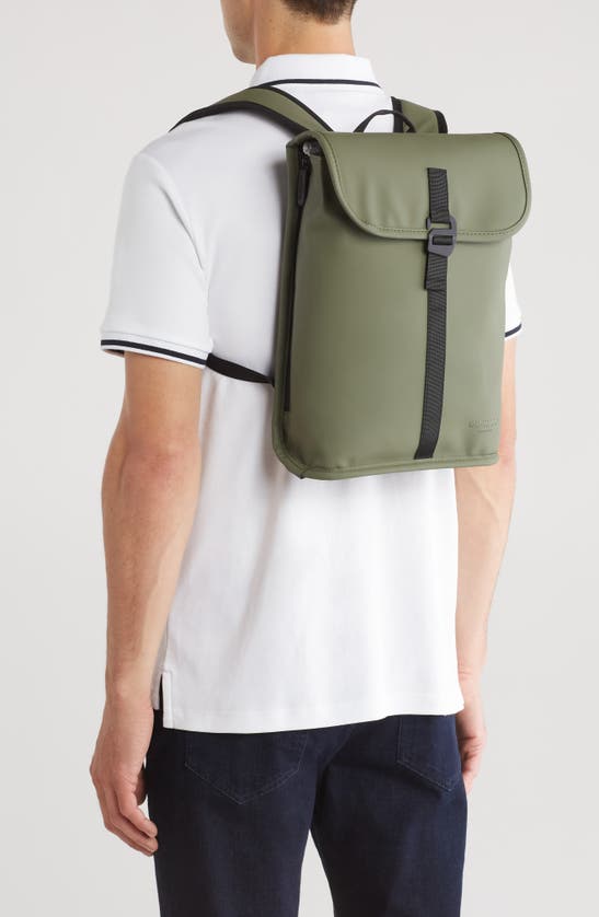Shop Duchamp Rubberized Slim Laptop Backpack In Green