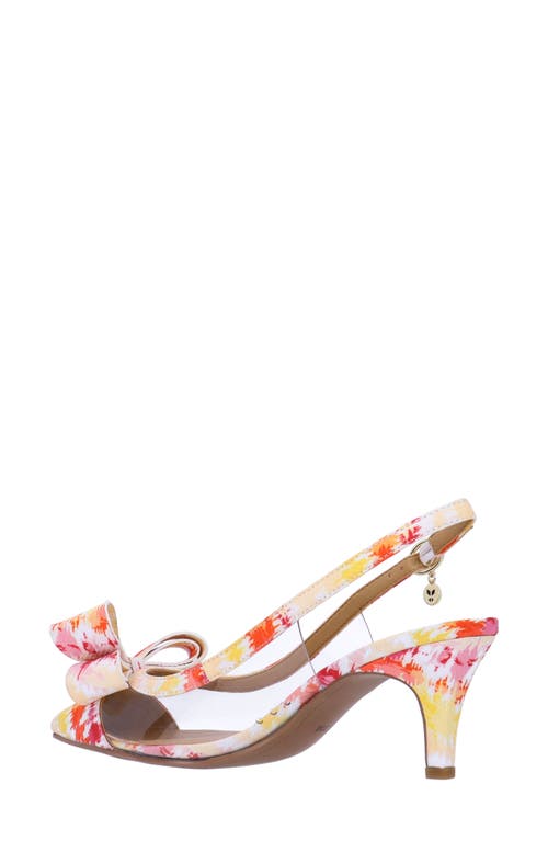 Shop J. Reneé Calista Slingback Pointed Cap Toe Pump In Clear/warm