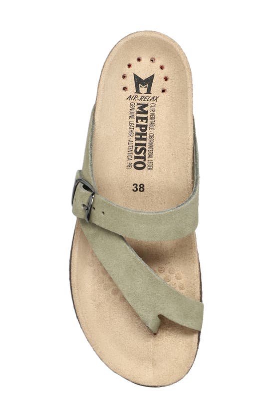 Shop Mephisto Helen Toe Loop Sandal In Light Khaki