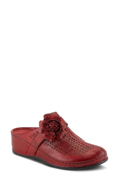 Spring Step Lilybean Wedge Mule In Burgundy