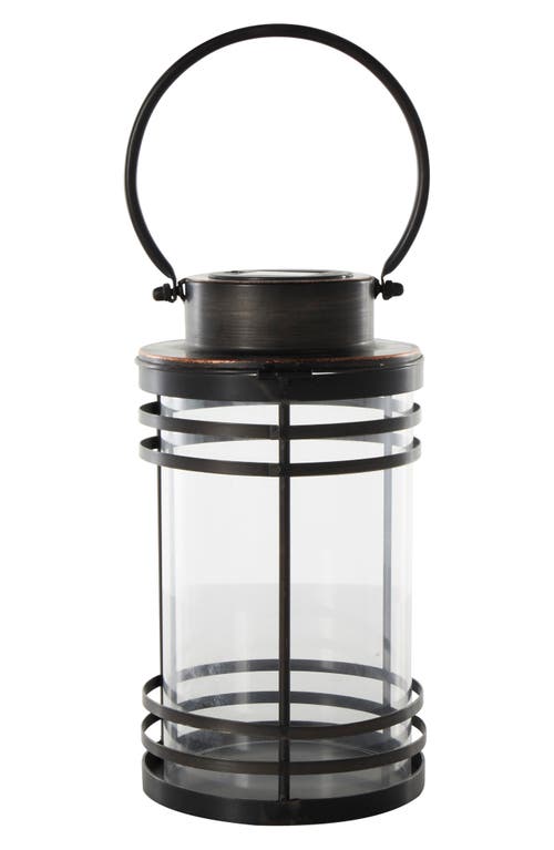 Ginger Birch Studio Metal Candle Lantern In Black