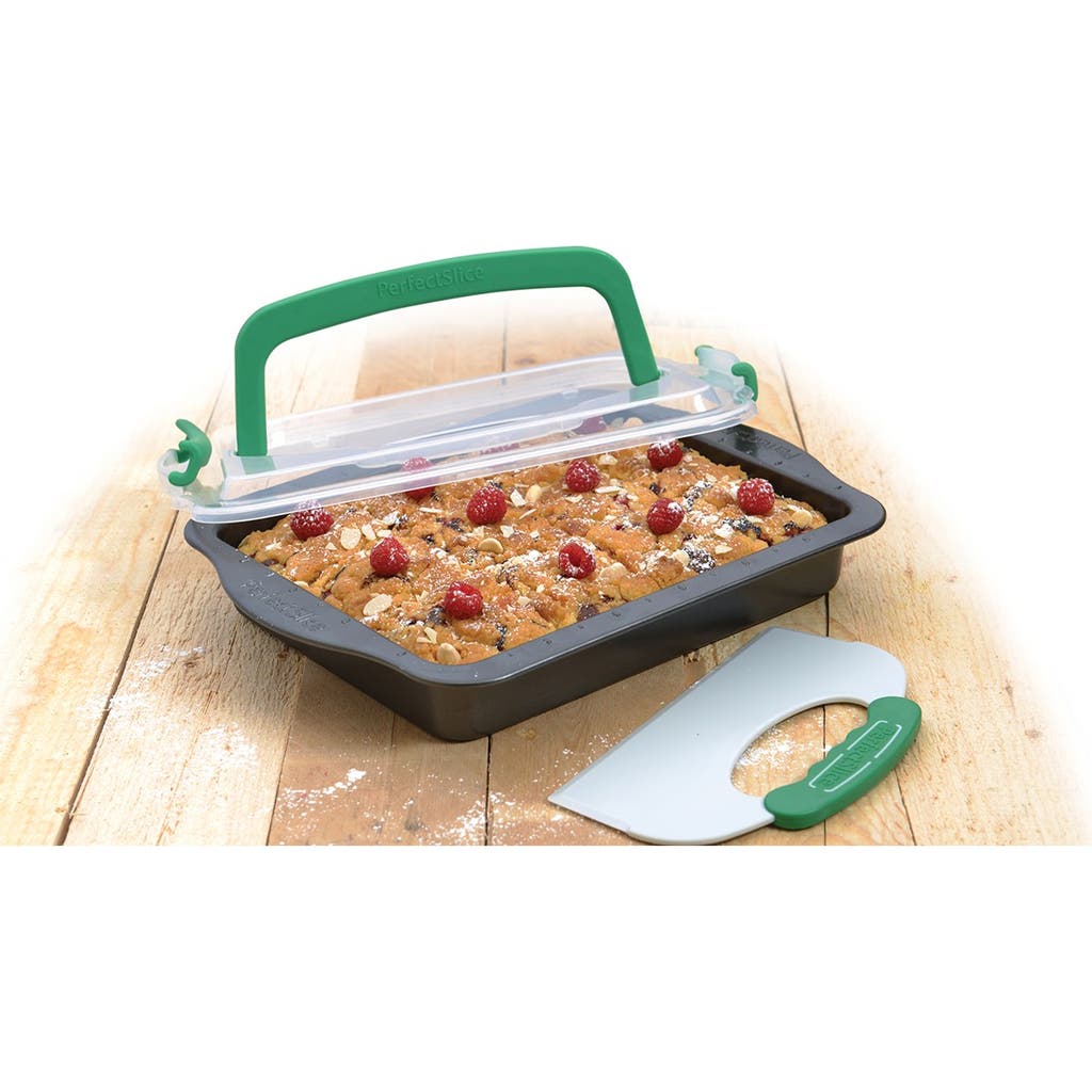 Berghoff Perfect Slice Covered 9x13 Cake Pan & Cutting Tool In Grey