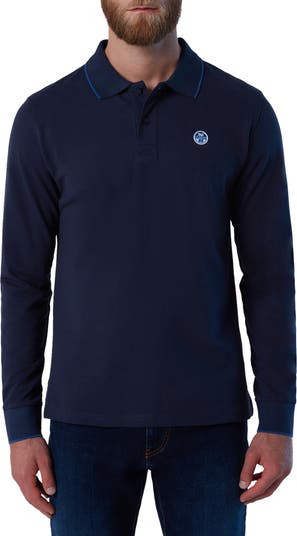Logo Embroidered Long Piquê NORTH | Nordstrom Sleeve Polo SAILS Cotton