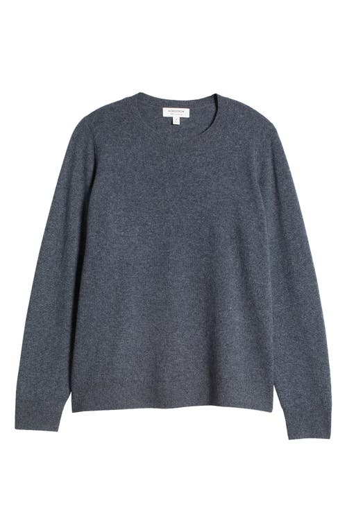 Shop Nordstrom Cashmere Crewneck Sweater In Grey Medium Charcoal Heather