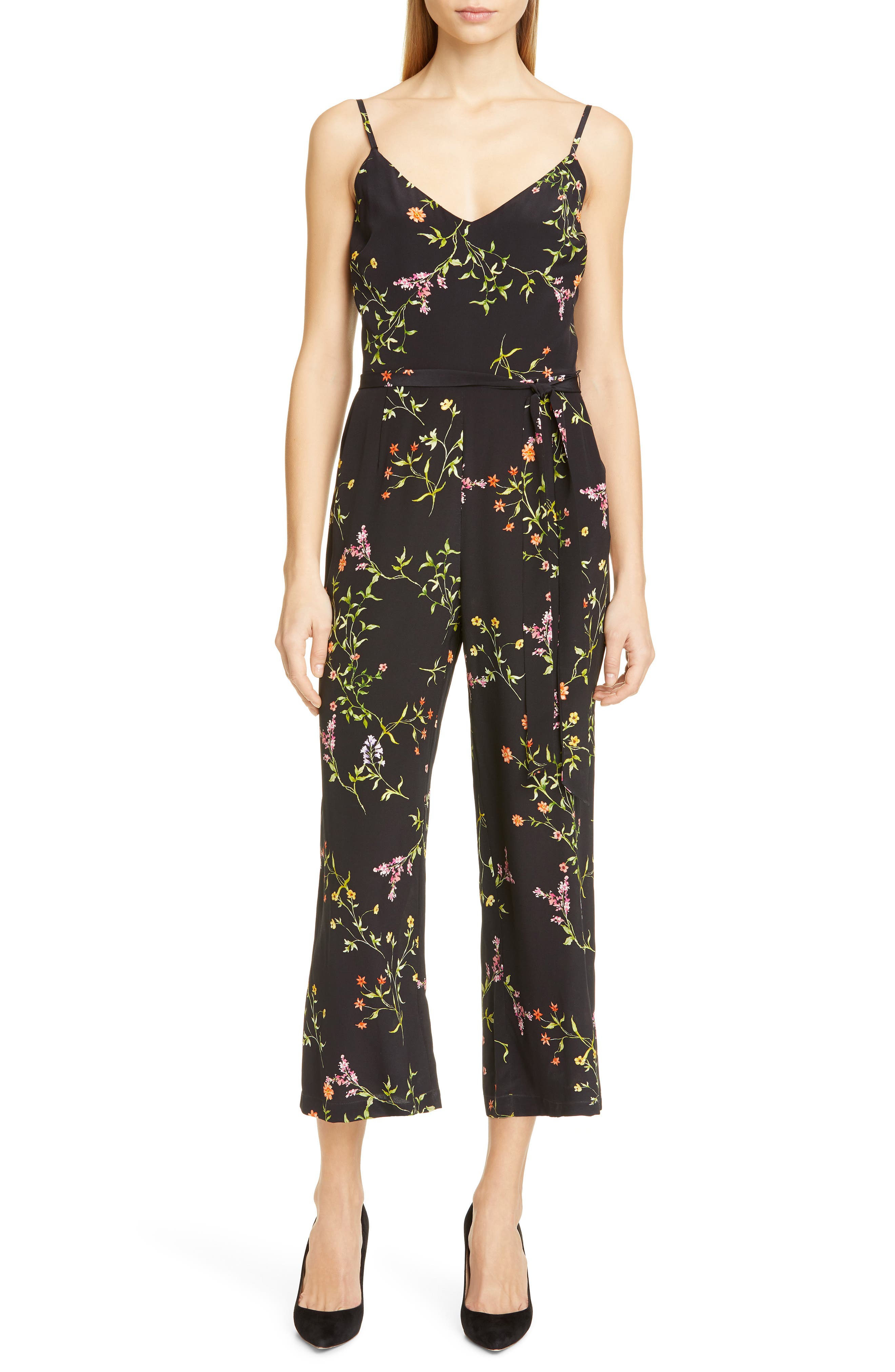 silk floral jumpsuit