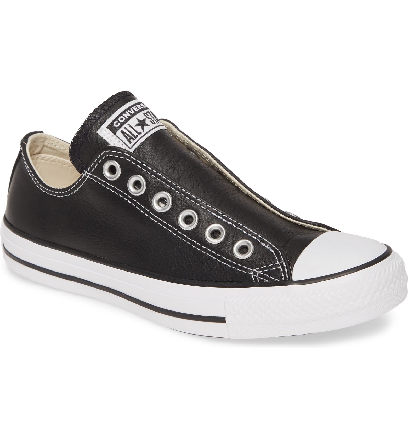 Converse Chuck Taylor® All Star® Laceless Leather Low Top Sneaker ...