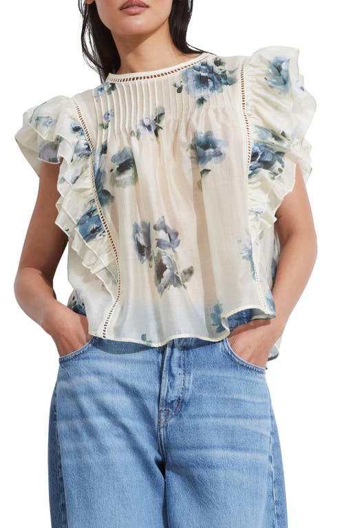 & Other Stories Ruffle Sleeveless Top Bill All Over Print at Nordstrom,