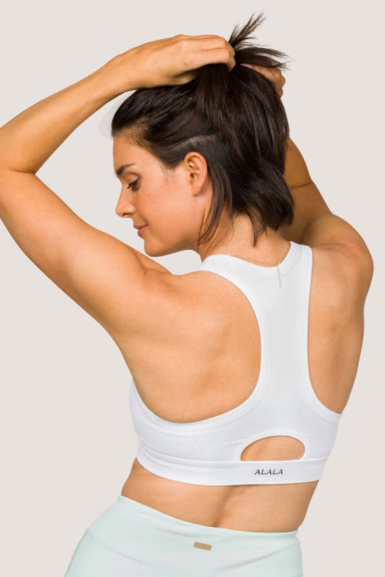 Shop Alala Barre Racer Bra In White