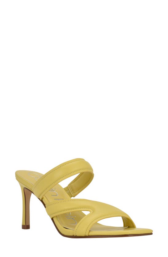 Calvin Klein Halia Square Toe Sandal In Yellow 700