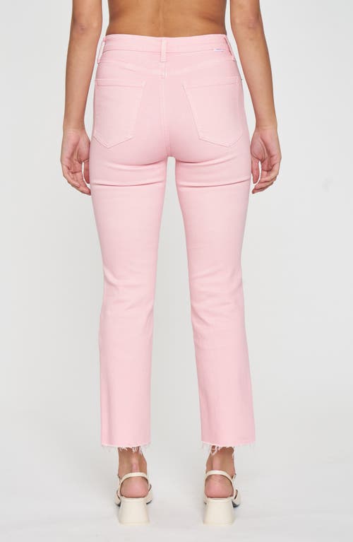 Shop Daze Shy Girl Distressed Crop Flare Jeans In Blushing