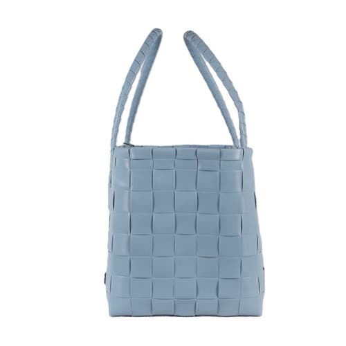 Shop Handed By Paris Recycled Plastic Tote Bag In Faded Blue