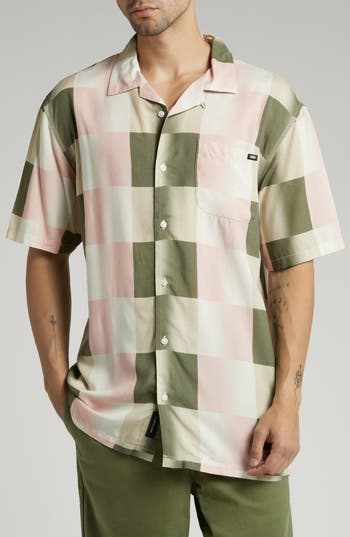 VANS VANS EMORY BLOCK PLAID CAMP SHIRT