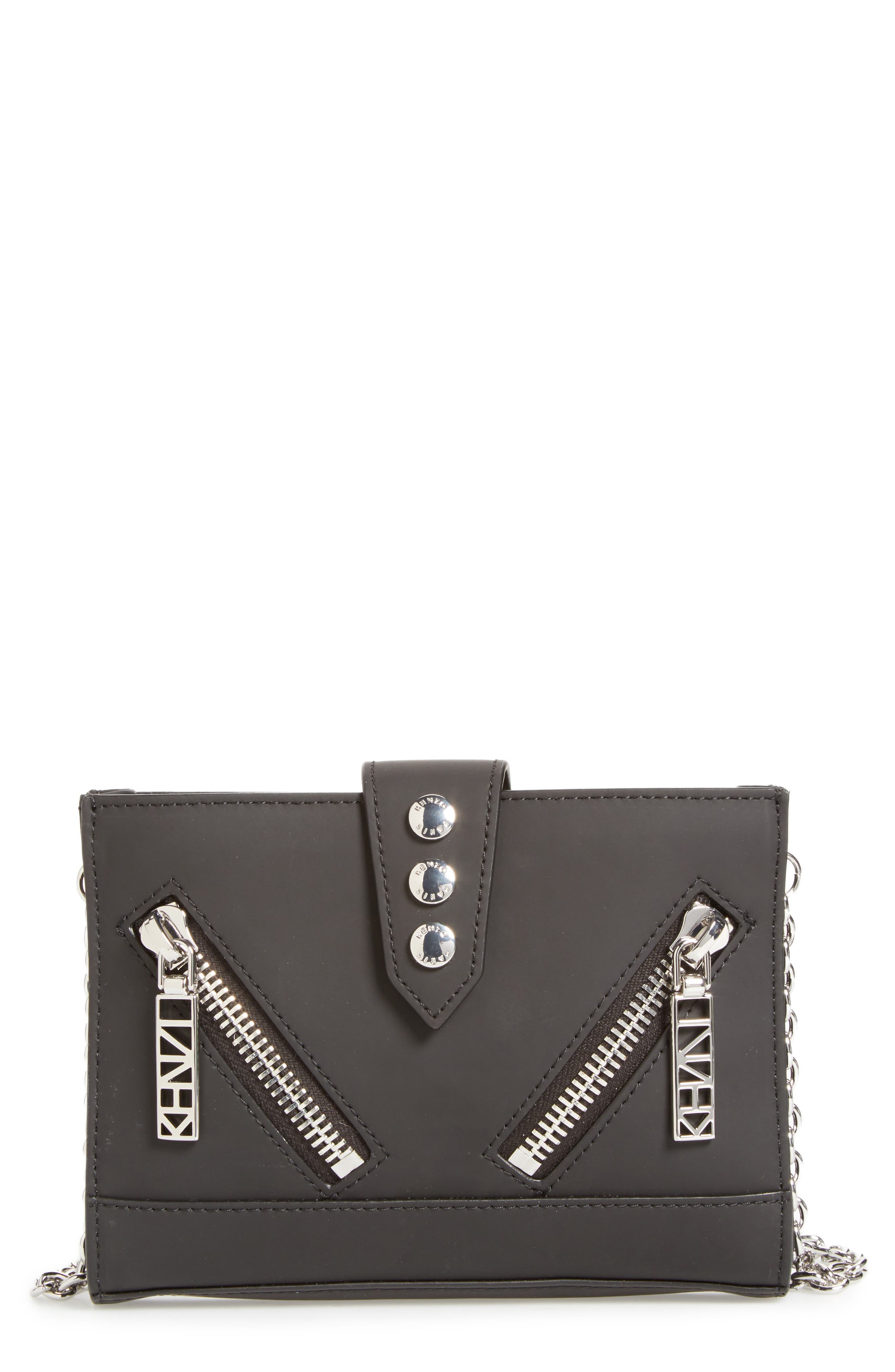 KENZO 'Kalifornia' Waterproof Leather Wallet on a Chain Nordstrom
