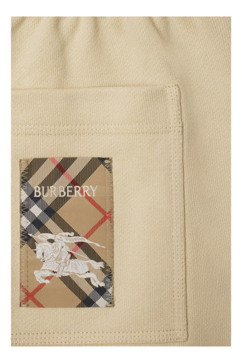 Burberry Relaxed-fit Cotton Shorts With Drawstring Waistband In Nutmeg