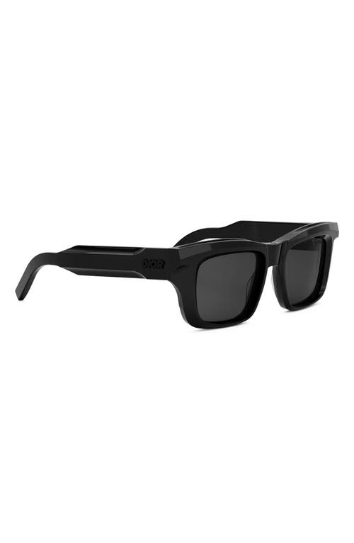 Shop Dior Xplorer S2i 51mm Butterfly Sunglasses In Shiny Black/smoke