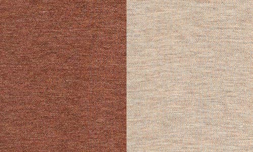 Johnston & Murphy Kids' Solid Reversible Quarter Zip Pullover In Rust/oatmeal
