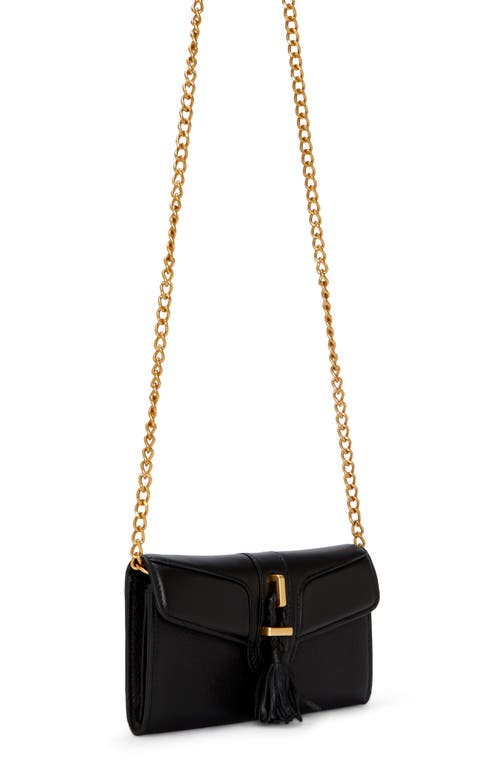 Shop Vince Camuto Maecy Leather Wallet On A Chain In Black