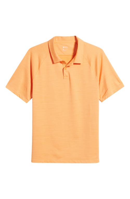 Shop Zella Chip Performance Golf Polo In Orange Pastel