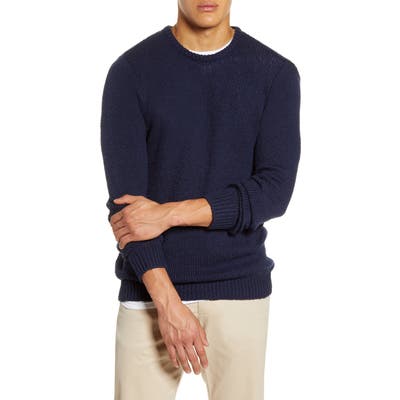 1901 Reverse Stitch Crewneck Sweater, Blue