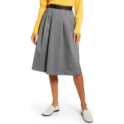 Petite 1901 Herringbone Knit Skirt, Blue