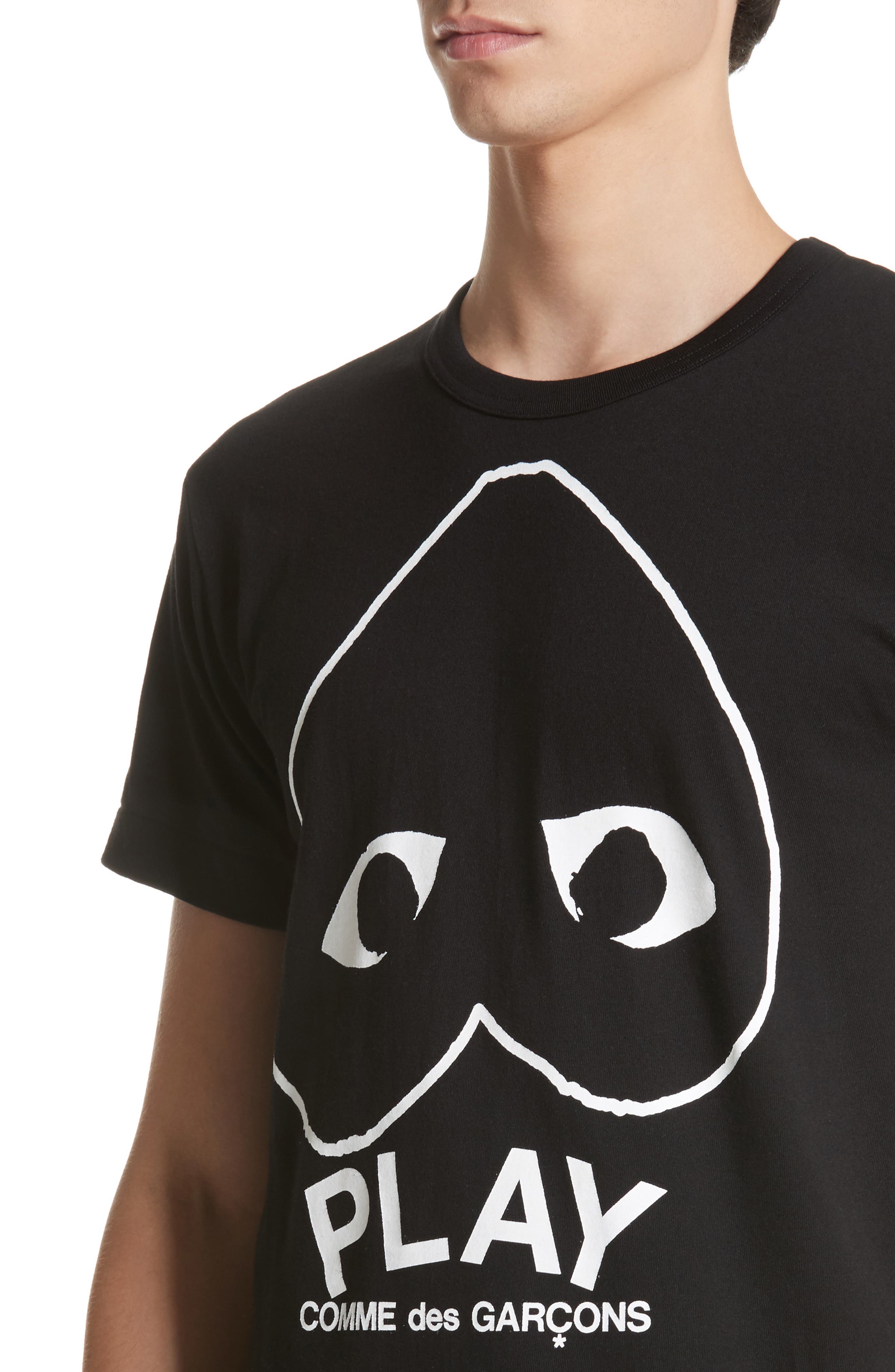 Comme des Garcons Play Inverted Text T-shirt White