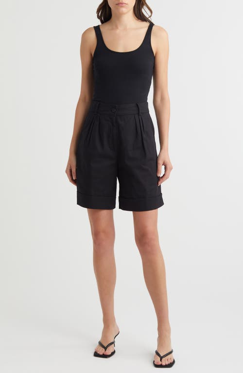 Campania Cotton Twill Shorts in Black
