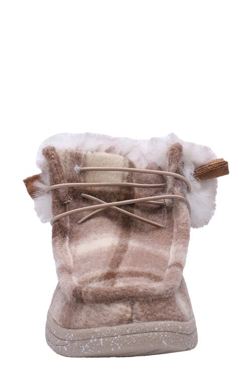 Lamo Cassidy Faux Fur Lined Boot In Chestnut Plaid