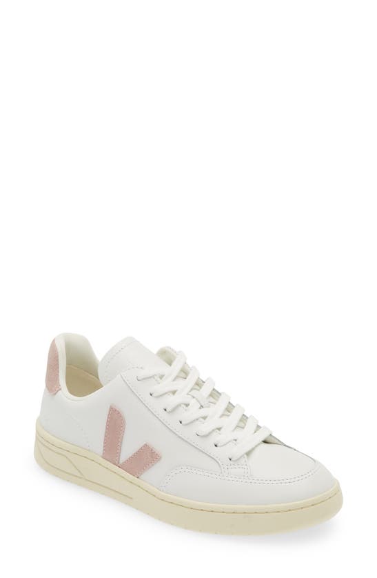 Veja Recife Logo Leather Sneaker In Extra-white Babe