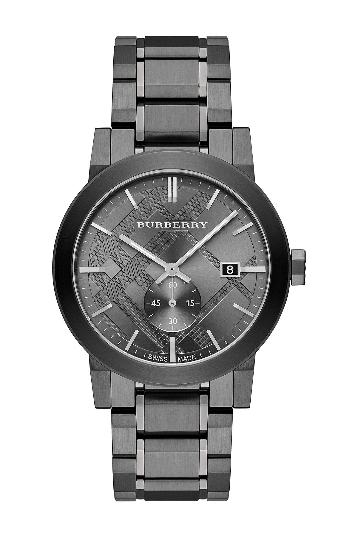 burberry silver bracelet watch 42mm