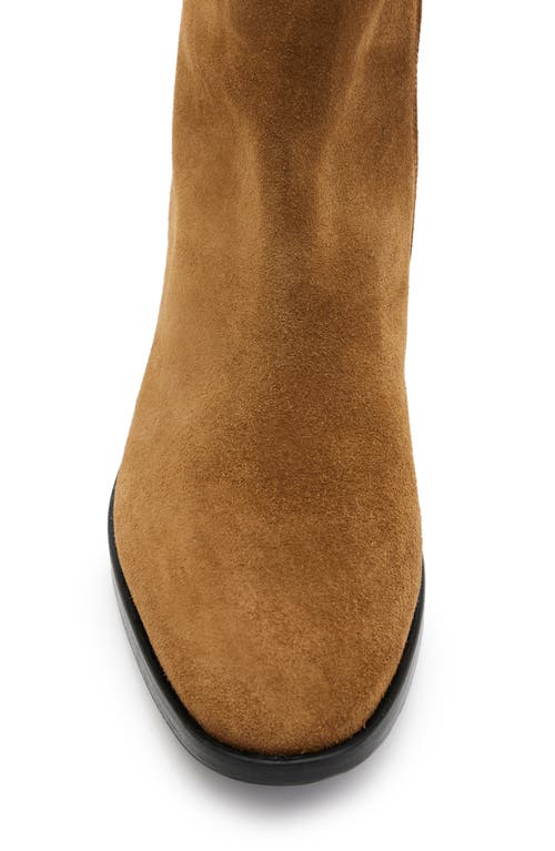 Shop Allsaints Bonham Suede Zip Boot In Tobacco