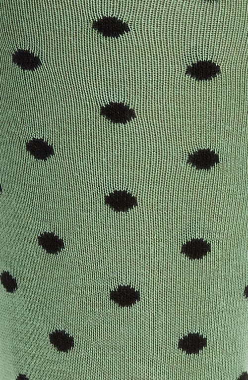 Shop Paul Smith Fernando Polka Dot Cotton Blend Dress Socks In Emerald