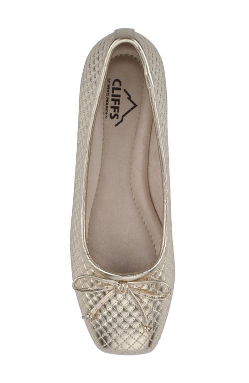 Shop Cliffs By White Mountain Bessy Ballet Flat In Pale Gold/metallic/smooth