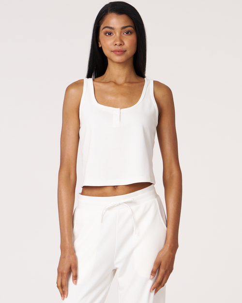 Rebody Active Retreat Waffle Tank In White