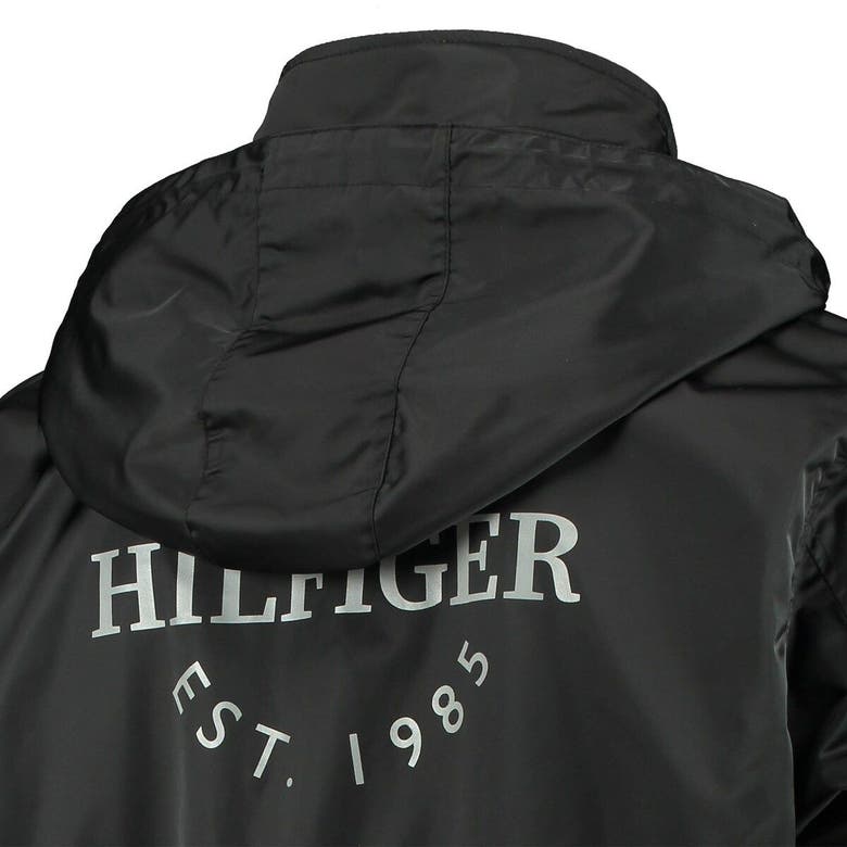 Shop Tommy Hilfiger Black/gray Philadelphia Flyers Anorak Quarter-zip Hoodie Jacket